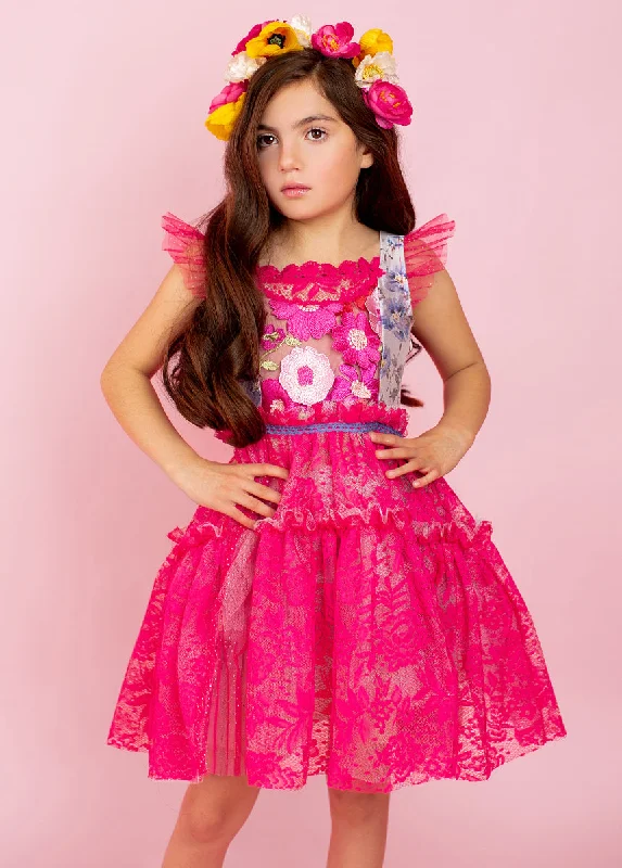 Online Only Zaliki Dress in Fuchsia