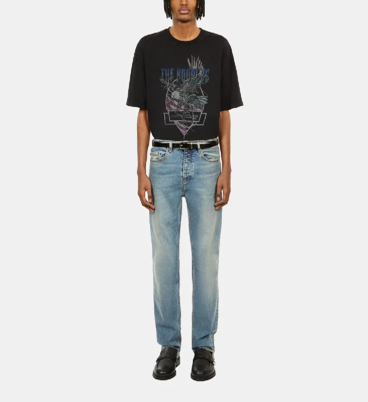Price Slash T-Shirt With Chaos Eagle Serigraphy | Men | Black Washed