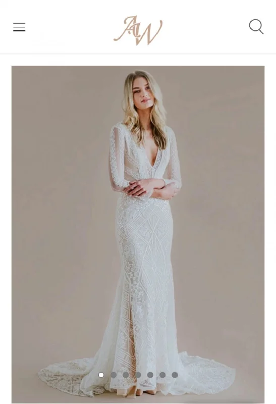 Hot Deal Other V neck long sleeve court train