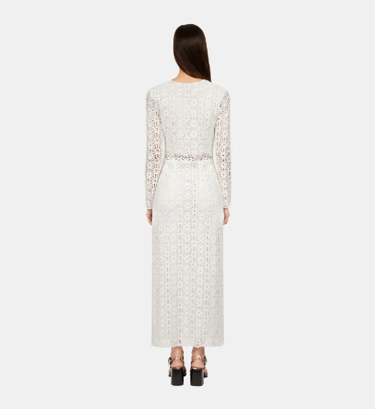 Super Deal Long Guipure Dress | Women | White