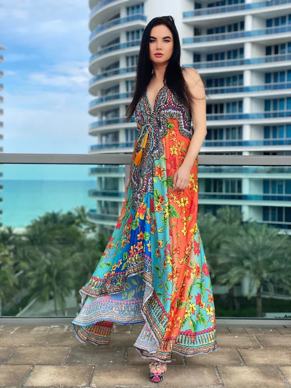 Incredible Offers Floral exotic Hawaii dress