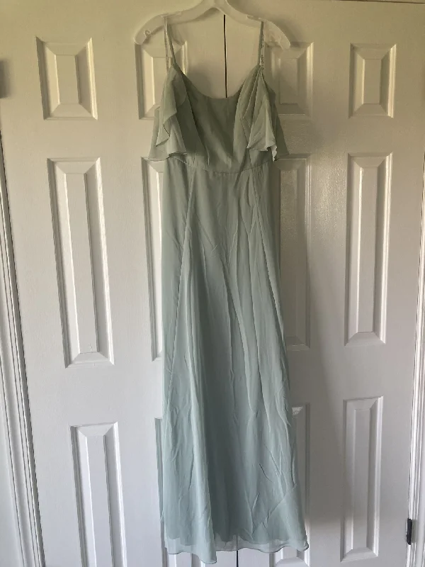 Shop and Save David's Bridal Cold Shoulder Long Chiffon Bridesmaid’s Dress