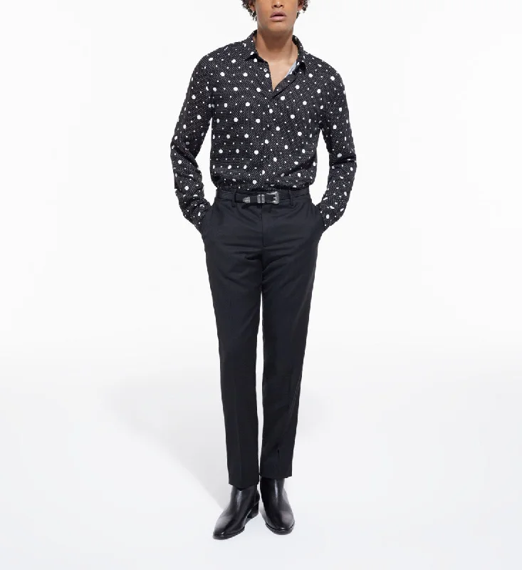 Buy More, Save More Printed Shirt With Classic Collar | Men | Black x Ecru