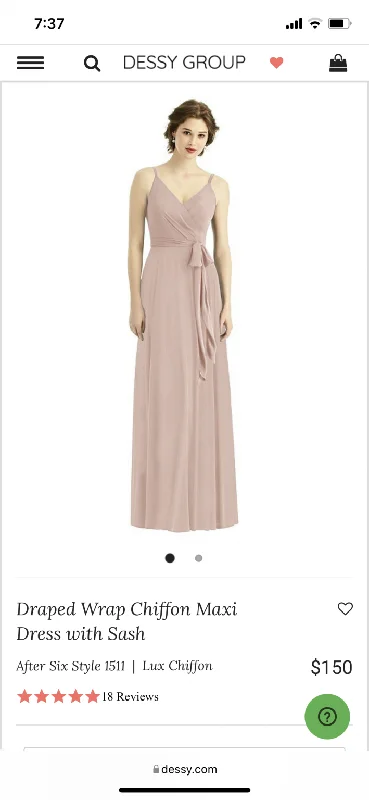 Limited Time Dessy Draped wrap chiffon maxi dress #1511