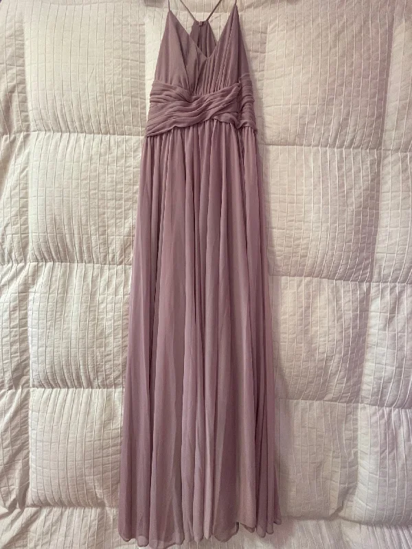 Discount Extravaganza David's Bridal Spaghetti Strap Mesh Cross Waist; F20052