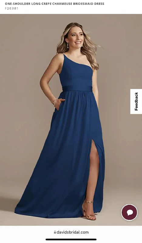 Steals and Deals David's Bridal F20381 in Marine