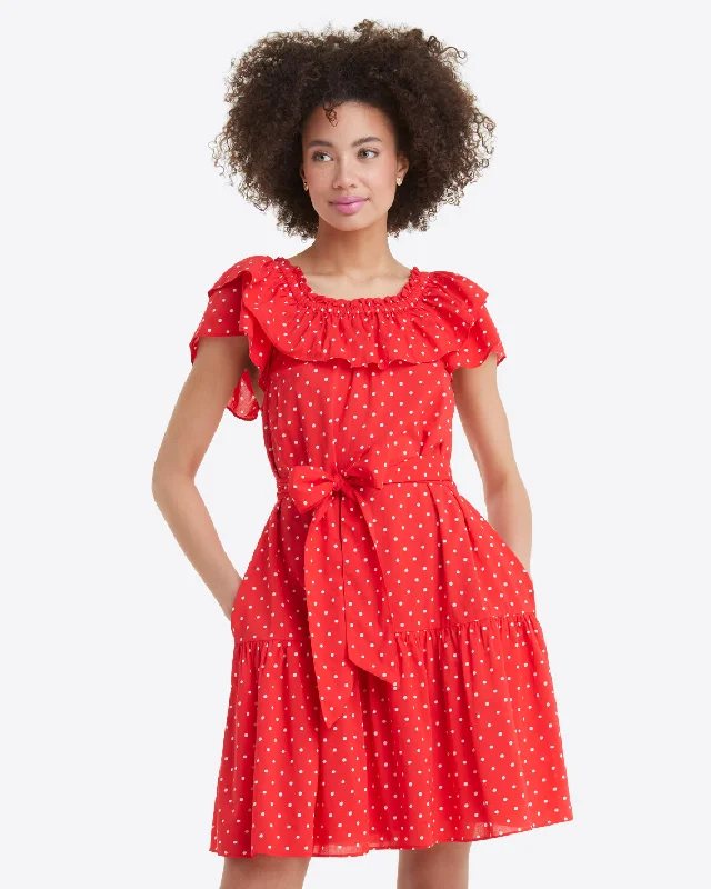 Mega Sale Sawyer Dress in Red Polka Dot