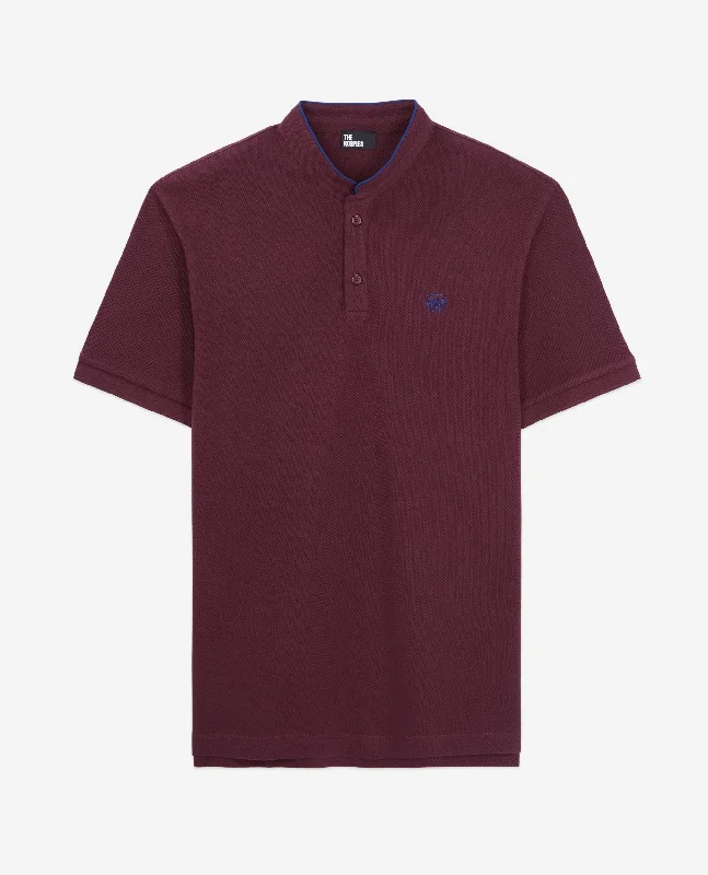 Price Reduction Burgundy Cotton Polo T-Shirt | Men | Bordeaux