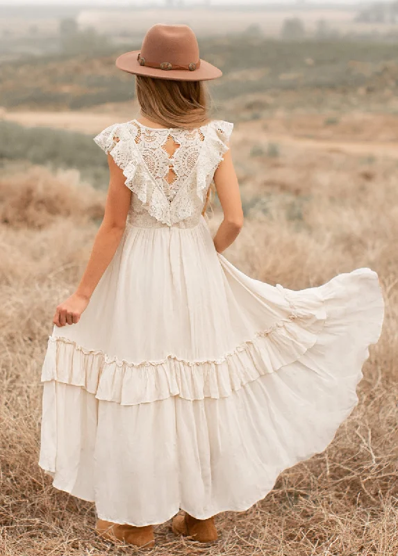 Unbeatable Prices Lacy Petticoat Dress in Cream