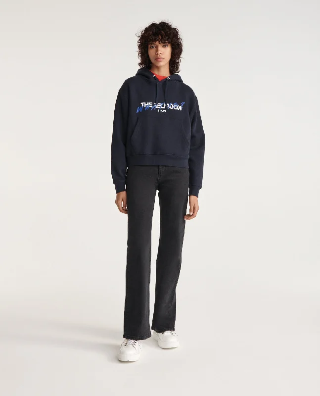 Discount Extravaganza Sweatshirt With Screen Print What Is | Women | Navy