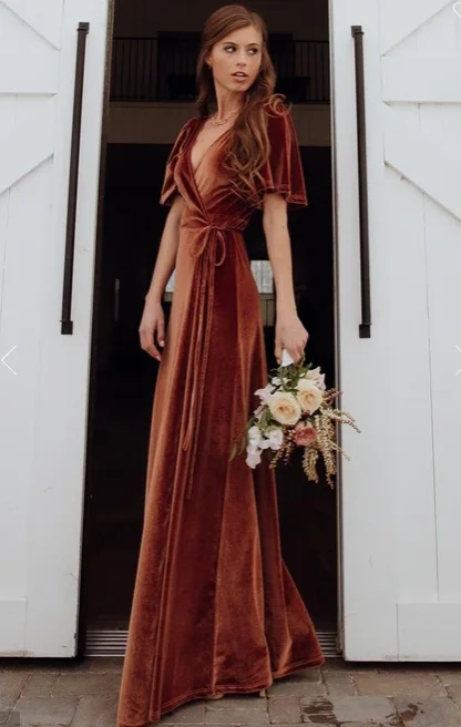 Savings Galore Other Baltic Born: Meghan Velvet Wrap Maxi Dress