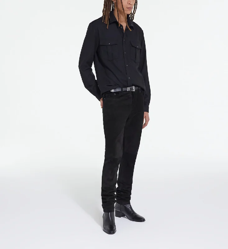 Discount Mania Shirt With Classic Collar | Men | Black