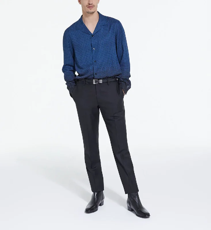 Fantastic Deals Printed Hawaiian Collar Shirt | Men | Blue Black