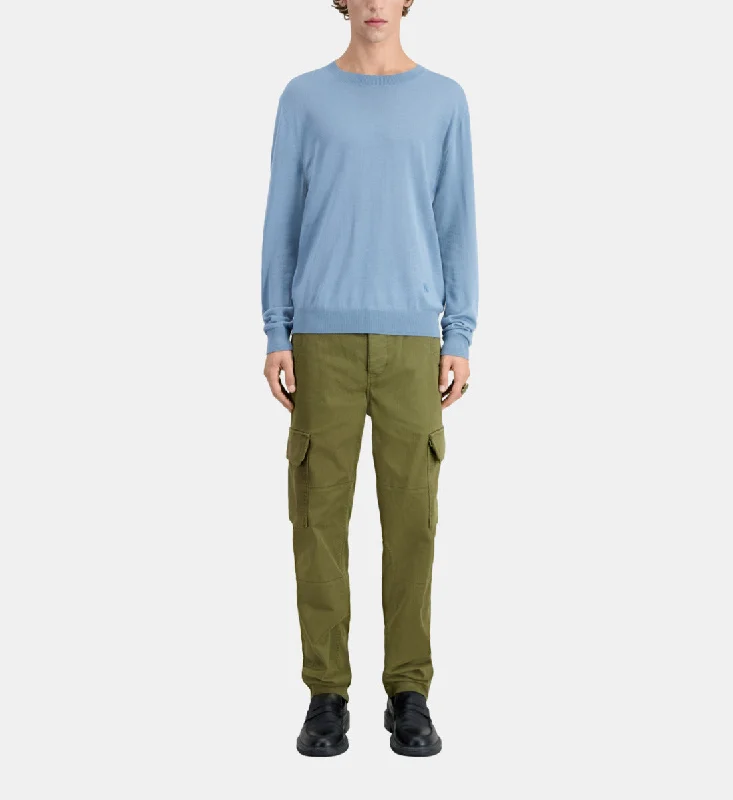 Hurry In Merino Wool Sweater | Men | Blue Grey