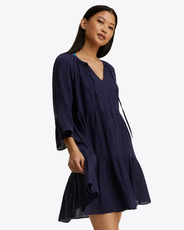 Value Deals Crinkle Cotton Tiered Coverup