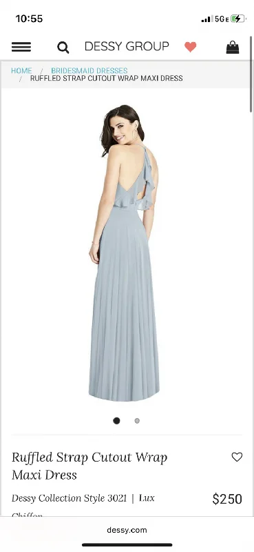 Price Fest Dessy Ruffled Strap Cutout wrap maxi dress - Style #3021