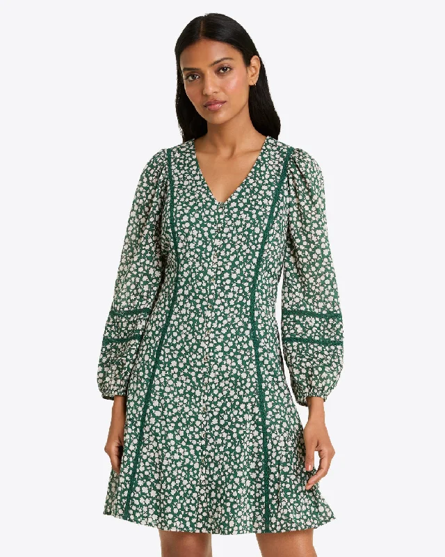 Overstock Gwen Long-Sleeve Dress in Gauzy Cotton