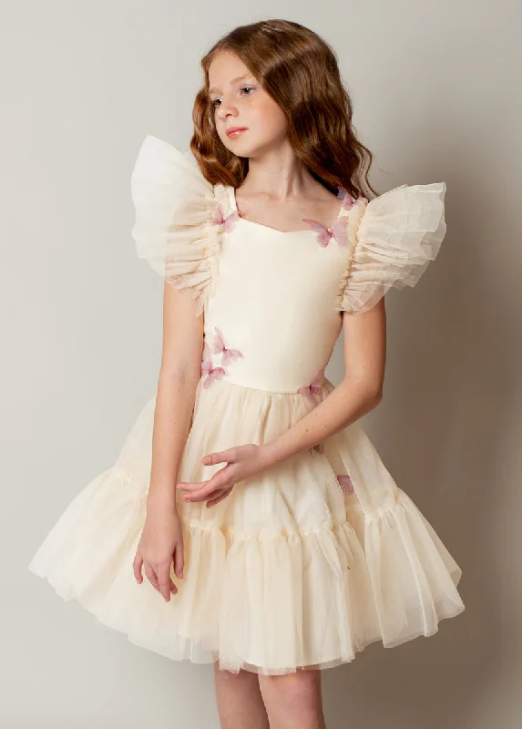 Stock Clearance Lyrah Dress in Ecru