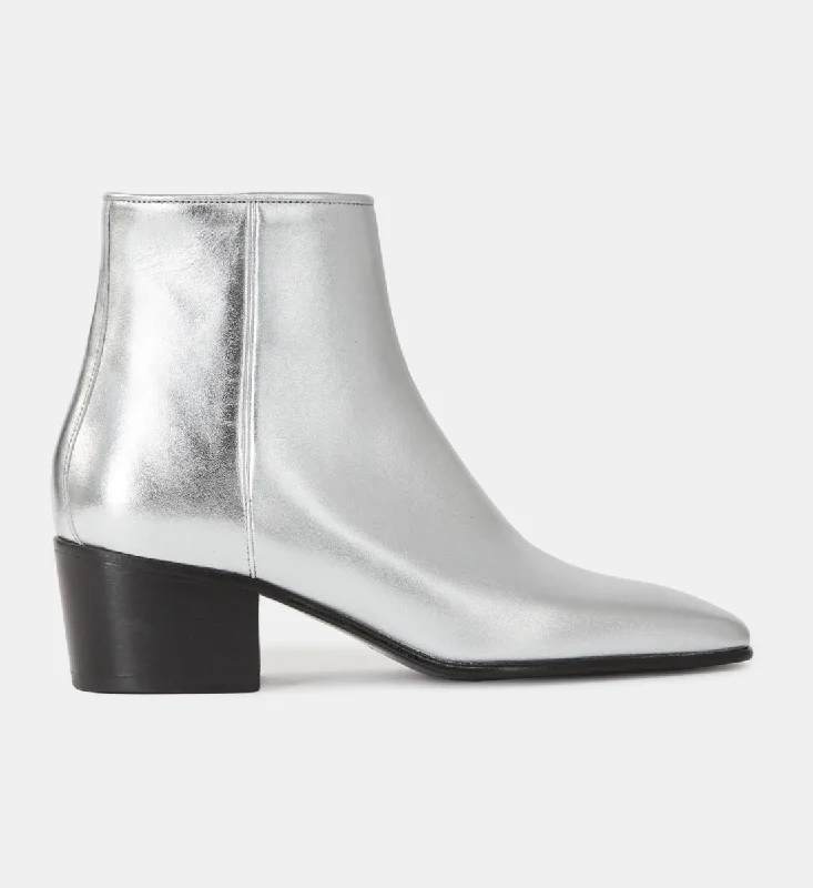 Online Only Leather Boots | Women | Silver