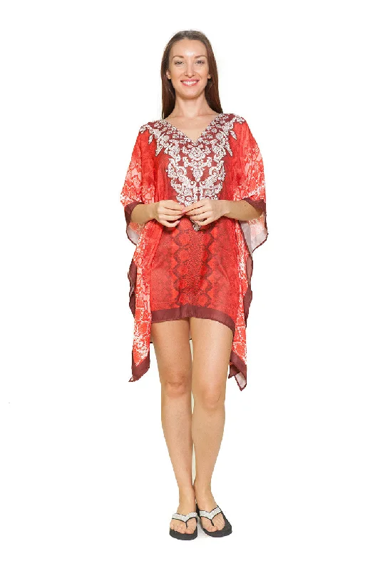 Limited Edition 542 Red - silky short kaftan