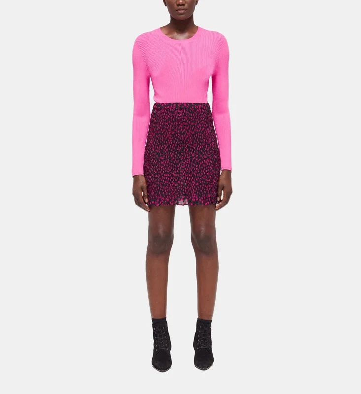Price Break Short Printed Skirt | Women | Pink