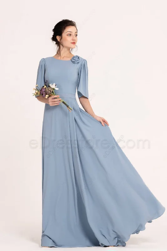 Overstock Other Modest Bridesmaid Dresses with Elbow Sleeves