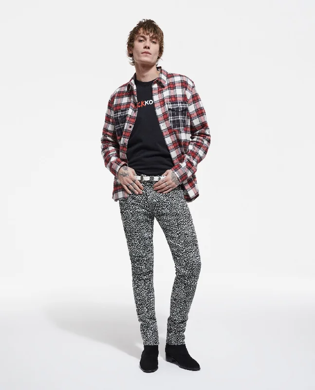 Blowout Deals Overshirt With Classic Collar And Check Motif | Men | Multicolorlor