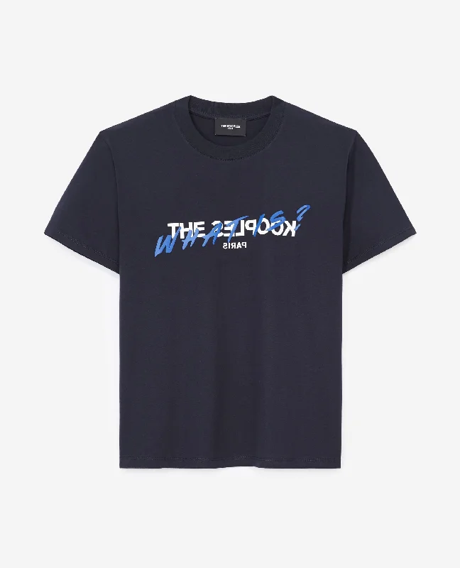 Price Meltdown Cotton T-Shirt With Print What Is | Women | Navy
