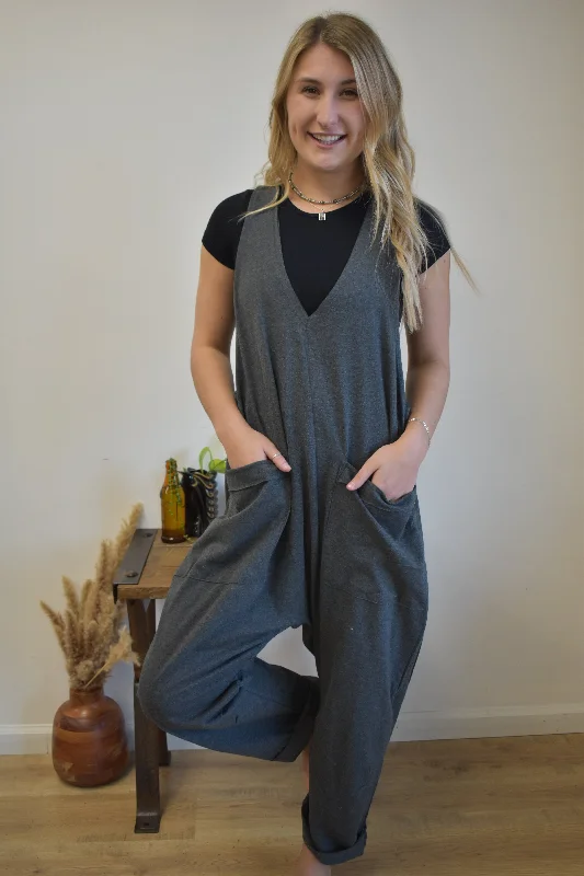 Members Only Charcoal Terry Jumper