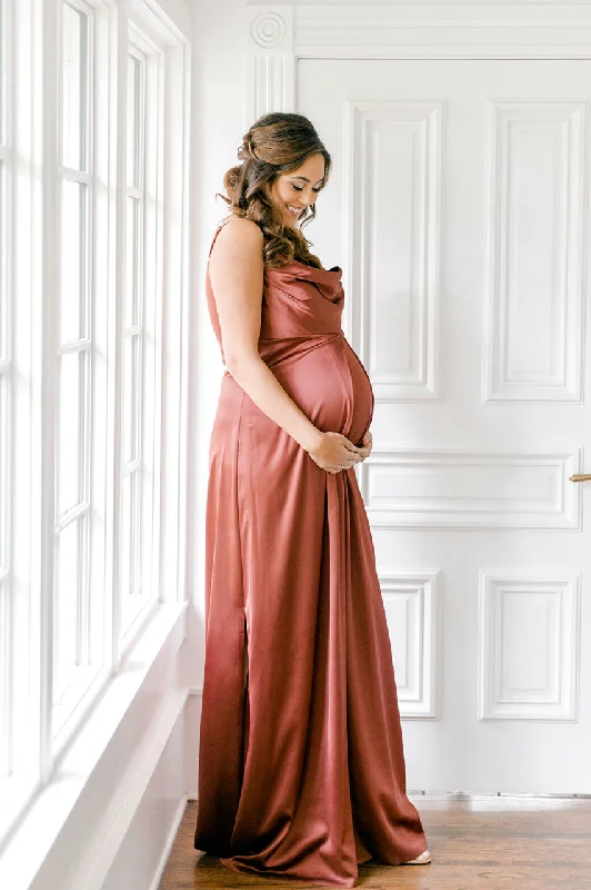 Shop and Save Other Maternity Skye Satin in Desert Rose