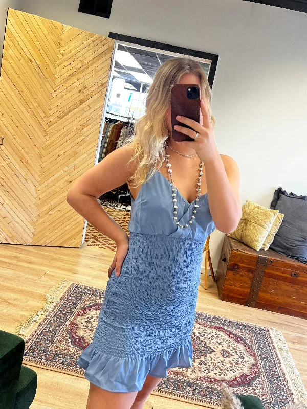 Massive Deals Blue Stone Dress