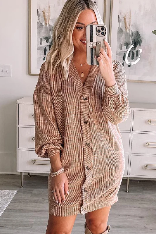 Great Bargains V-Neck Dropped Shoulder Cardigan