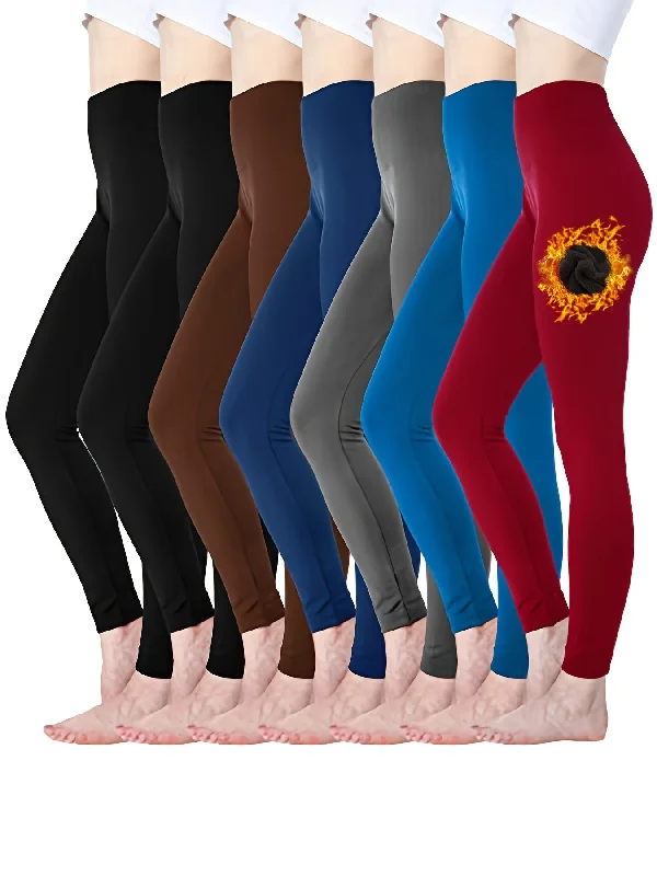 Online Specials 7 Pack High-Waisted Fleece Lined Leggings - Ultra Warm, Belly Control, Four-Way Stretch, Moisture-Wicking, Quick-Dry, Comfortable, Mature Style, Solid Color, Winter Athletic Pants for Yoga, Hiking, Running, Cycling Online Specials 7 Pack High-Waisted Fleece Lined Leggings - Ultra Warm, Belly Control, Four-Way Stretch, Moisture-Wicking, Quick-Dry, Comfortable, Mature Style, Solid Color, Winter Athletic Pants for Yoga, Hiking, Running, Cycling