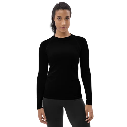 Price Rollback Basic Black Performance Rash Guard UPF 50+