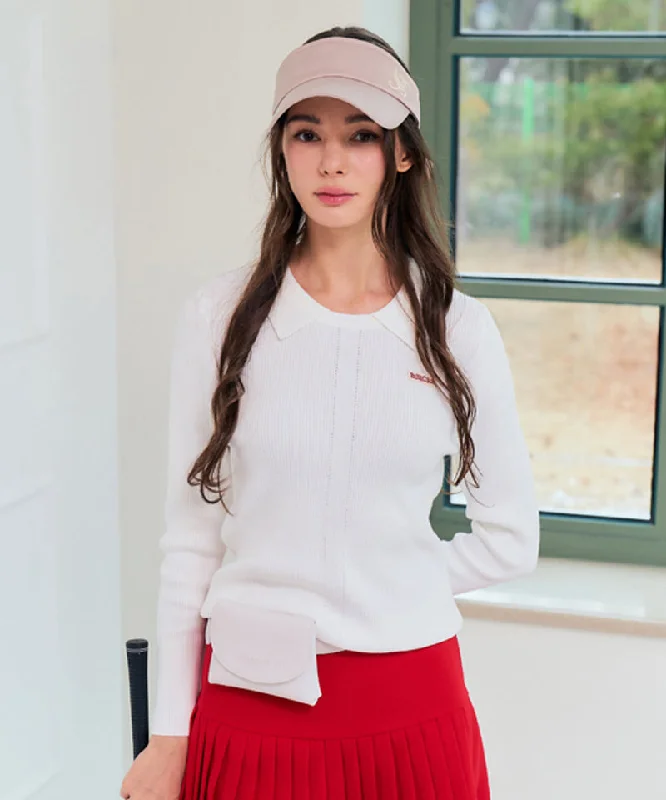 Act Fast BENECIA 12 Ribbed Knit Collar - Ivory