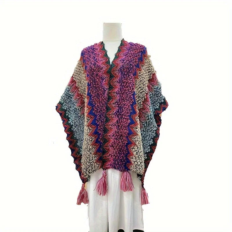 Purple blue tassel