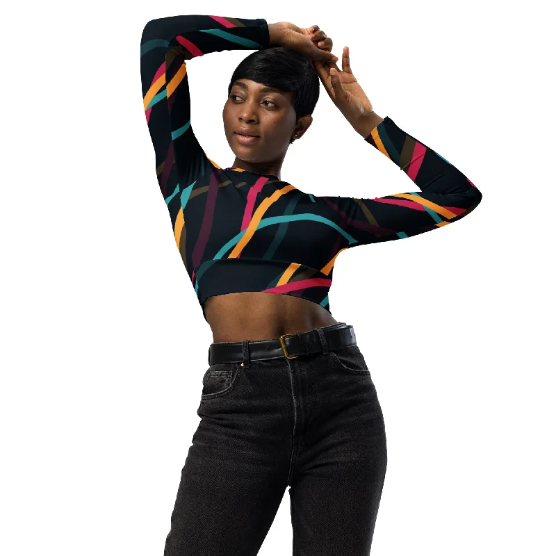 Act Now SHE REBEL - City Lights Recycled Crop Top UPF 50+