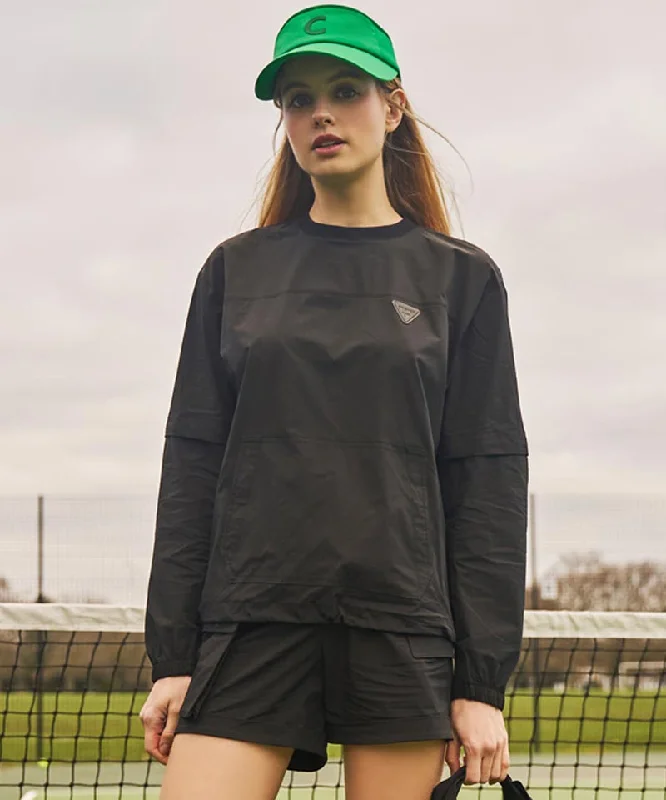 Deep Discounts CREVE NINE: Detachable Sleeve Field Anorak - Black