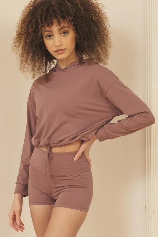 Epic Deals ALAMAE APPAREL - Brushed Nylon Cropped Hoodie | Available in 5 Colors
