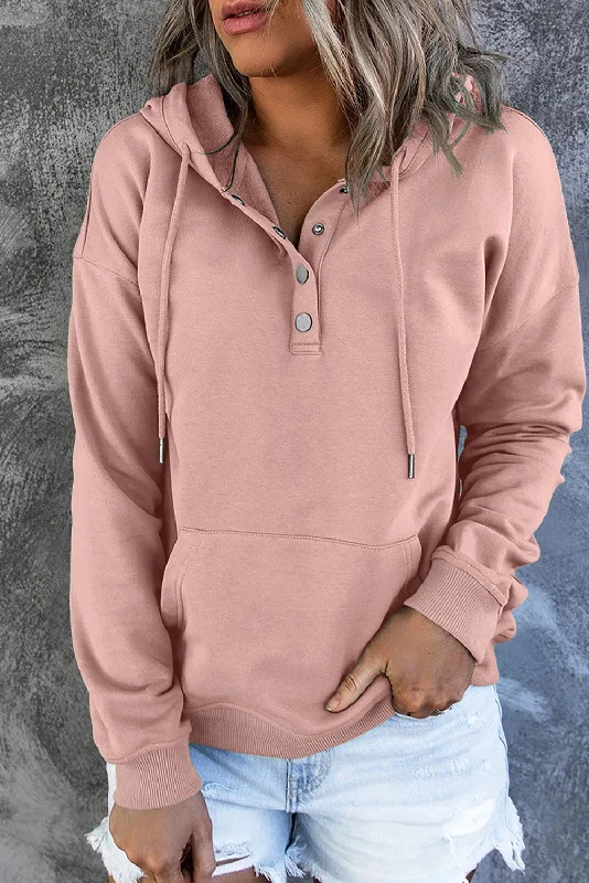Special Buy Dropped Shoulder Long Sleeve Hoodie with Pocket