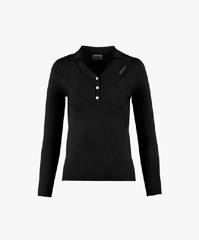 Mega Sale FAIRLIAR Ruffle Point Knit - Black