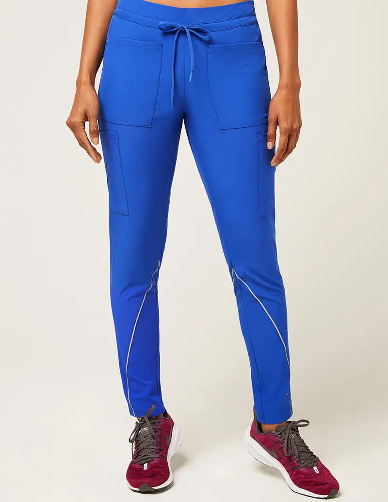 Limited Availability Jaanuu Women's Charge Cargo Drawcord Pant - Royal Blue
