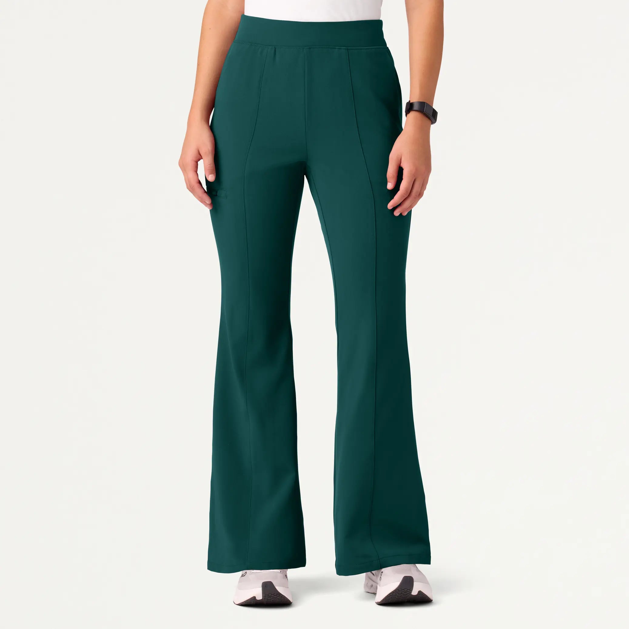 Discount Days Jaanuu Women's Harper Slim High Waisted Scrub Pant - Midnight Green