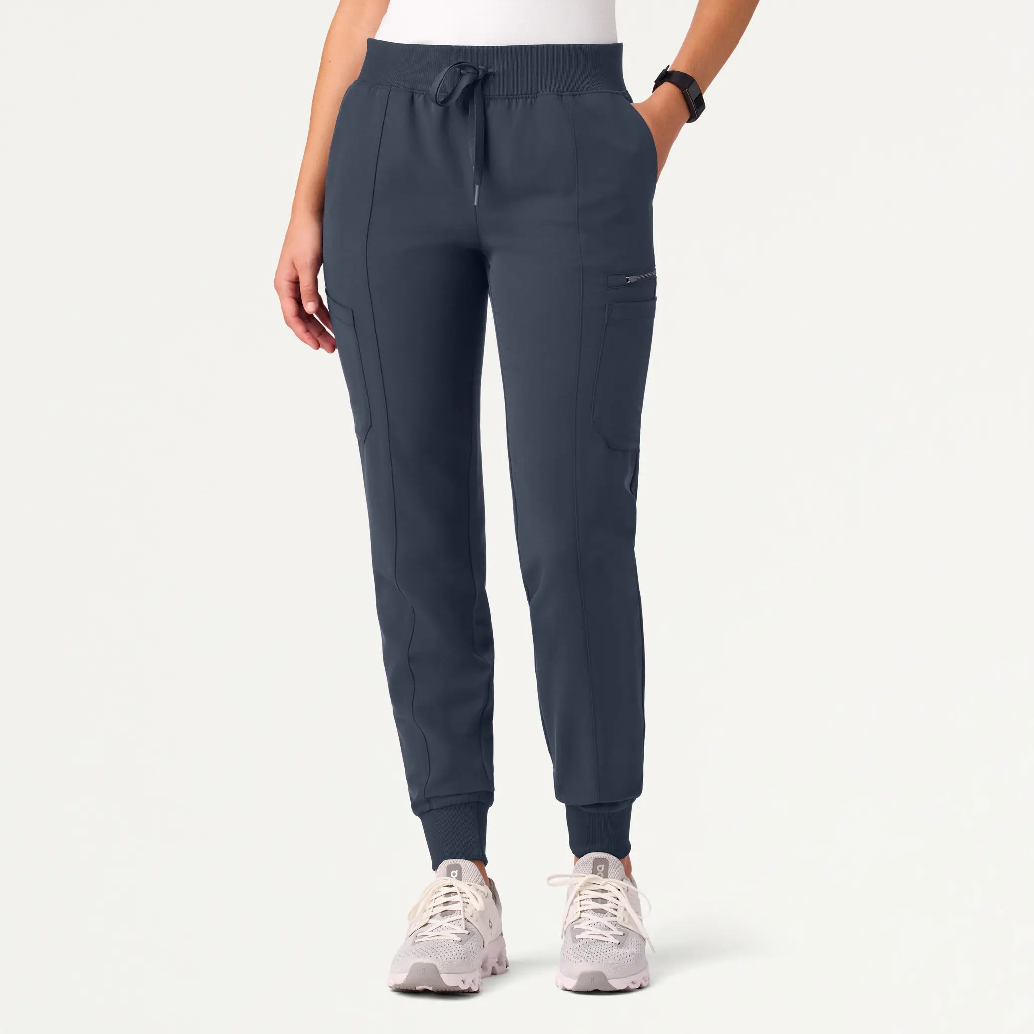 Deal Alert Jaanuu Women's Liv Skinny 8-Pocket Scrub Jogger - Carbon Gray
