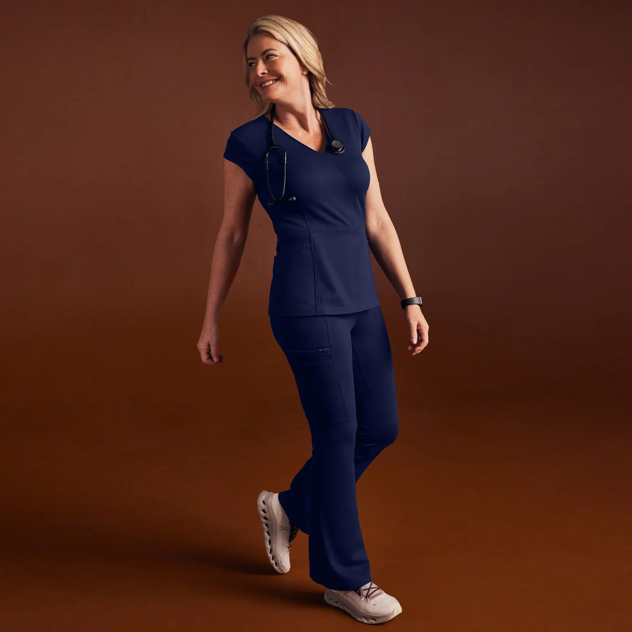 Can't Miss Jaanuu Women's Mila ULTRAsoft Yoga Scrub Pant - Midnight Navy