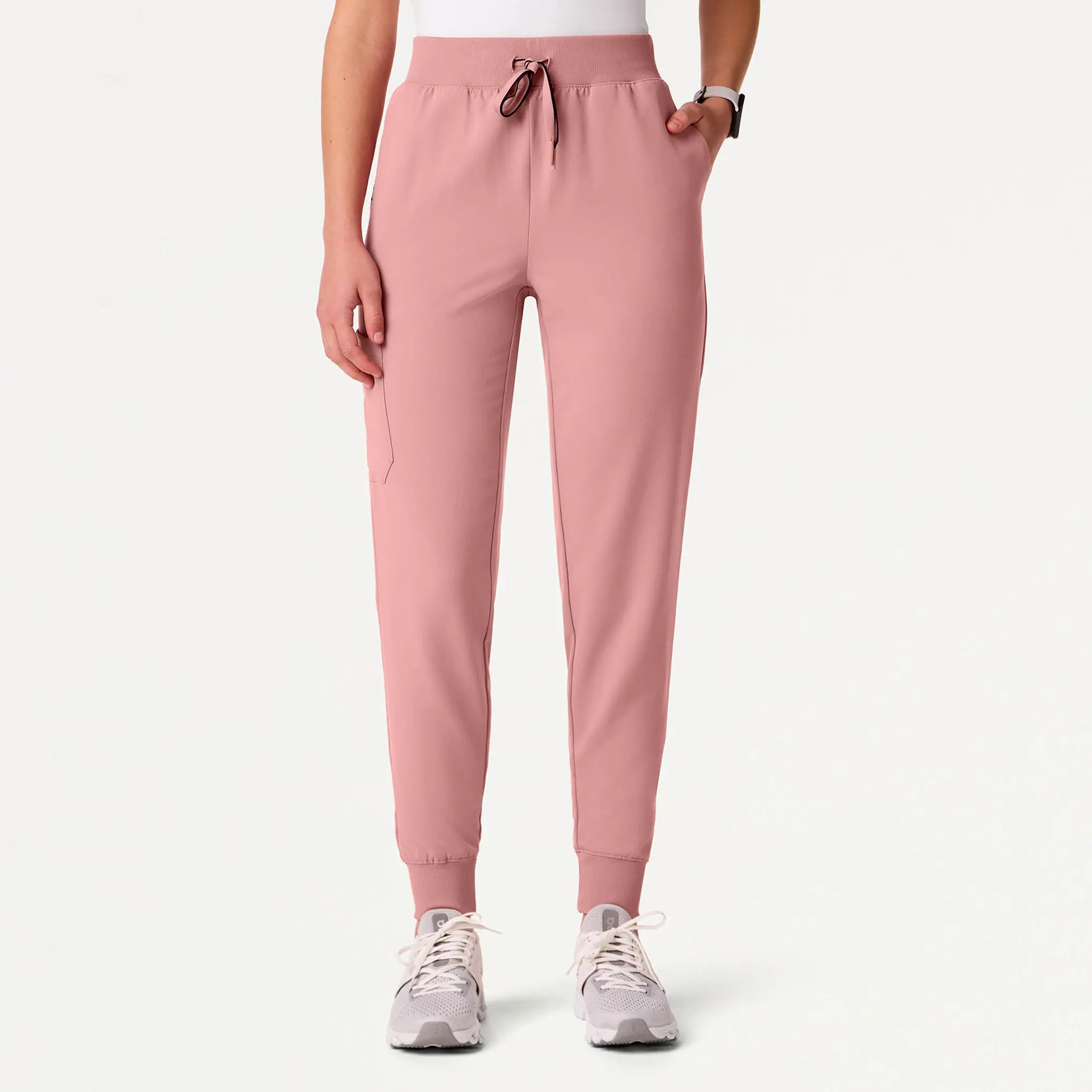 Deal Explosion Jaanuu Women's Silex Slim High Waisted Scrub Jogger - Mauve