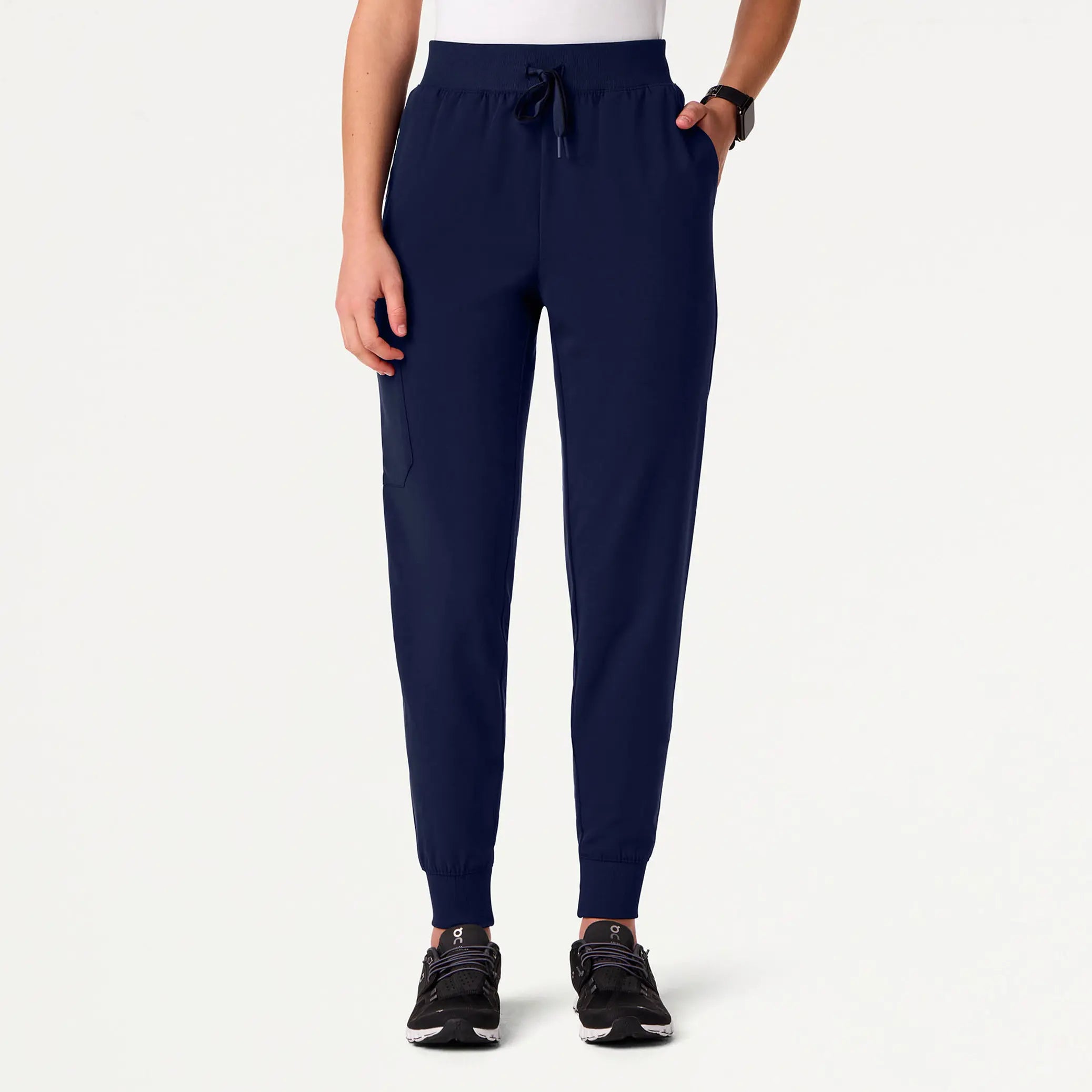 Discount Extravaganza Jaanuu Women's Silex Slim High Waisted Scrub Jogger - Midnight Navy Discount Extravaganza Jaanuu Women's Silex Slim High Waisted Scrub Jogger - Midnight Navy