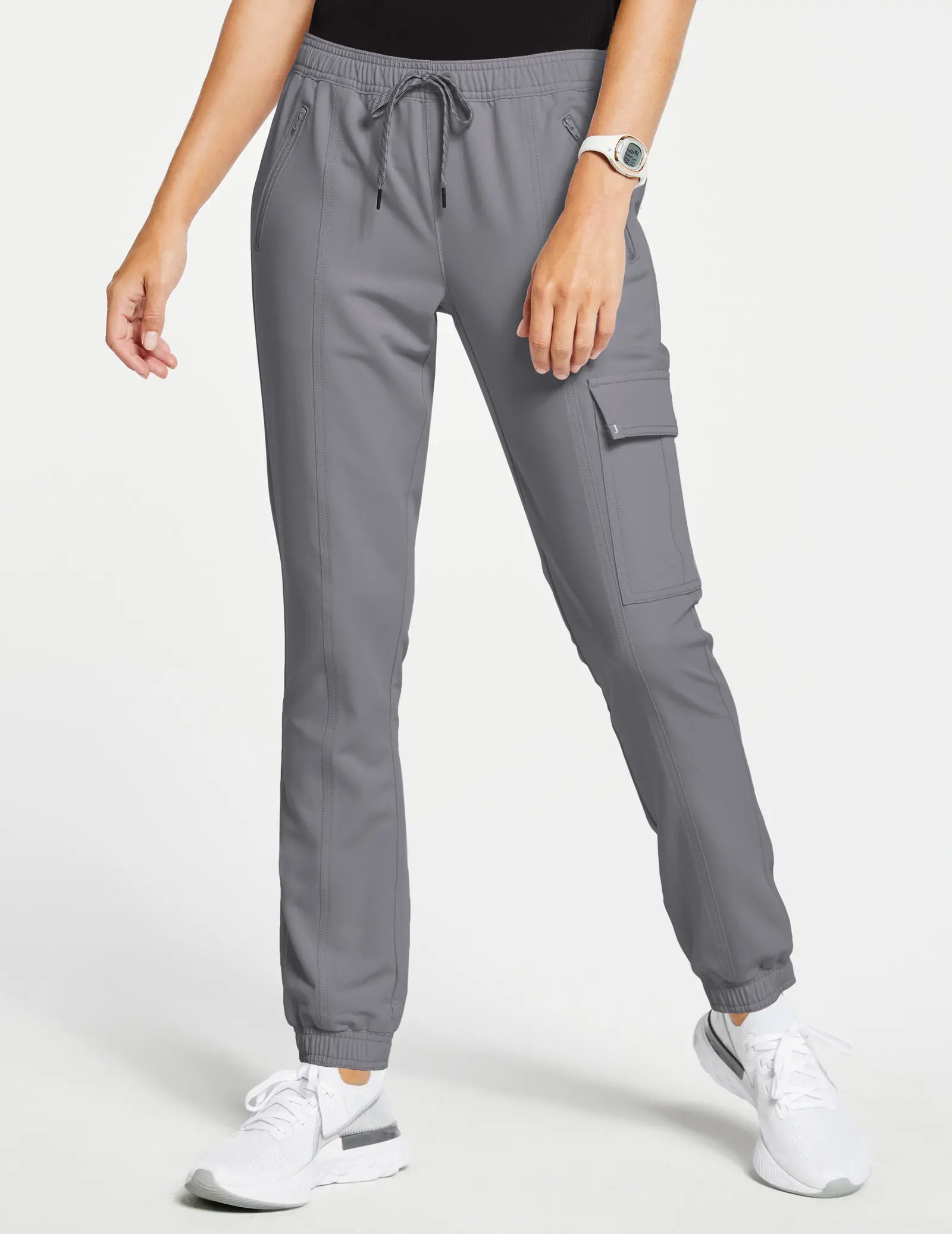 Exclusive Savings Jaanuu Women's Essential Scrub Jogger - Gray