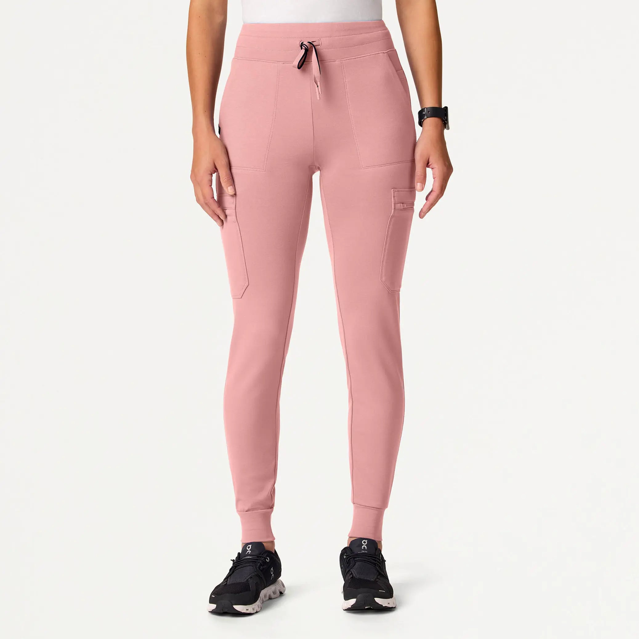 Deal Zone Jaanuu Women's Kait 10-Pocket Skinny ULTRAsoft Scrub Jogger - Mauve