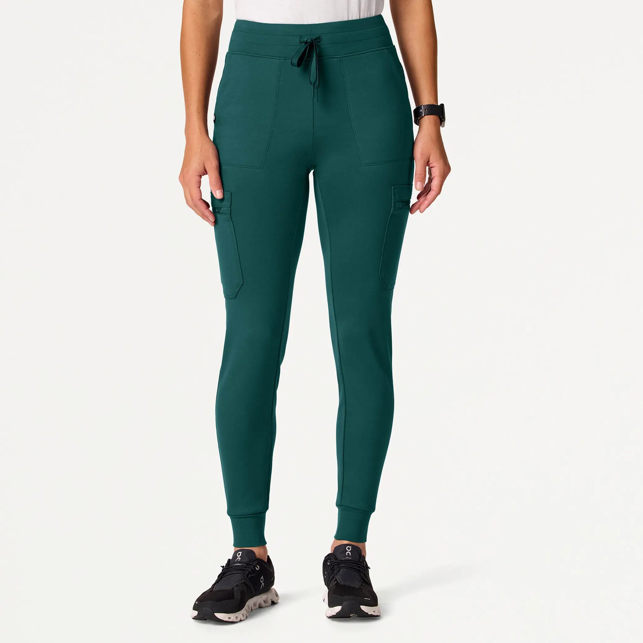 Price Smash Jaanuu Women's Kait 10-Pocket Skinny ULTRAsoft Scrub Jogger - Midnight Green Price Smash Jaanuu Women's Kait 10-Pocket Skinny ULTRAsoft Scrub Jogger - Midnight Green